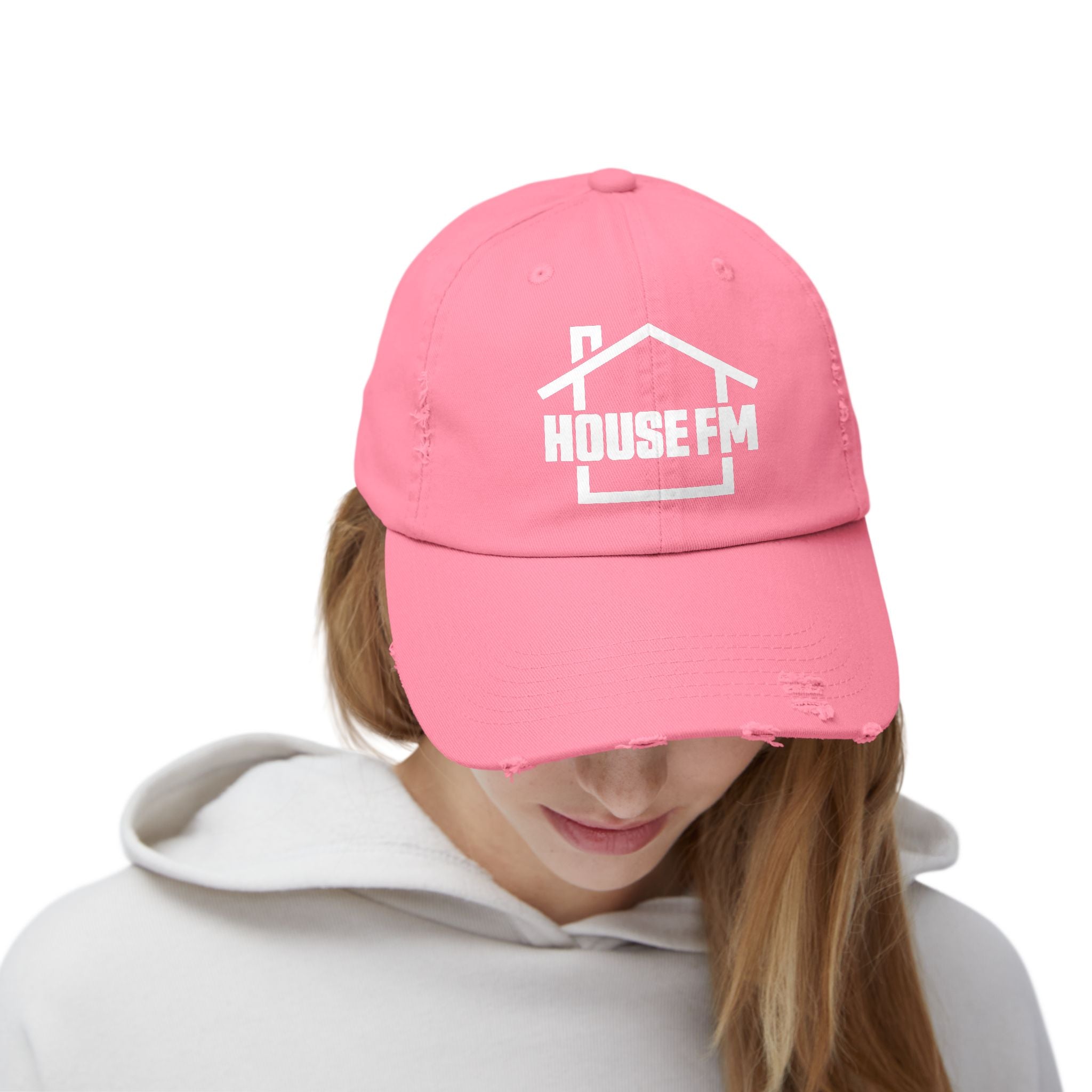 Unisex Distressed Cap - House FM Logo Fashion Hat