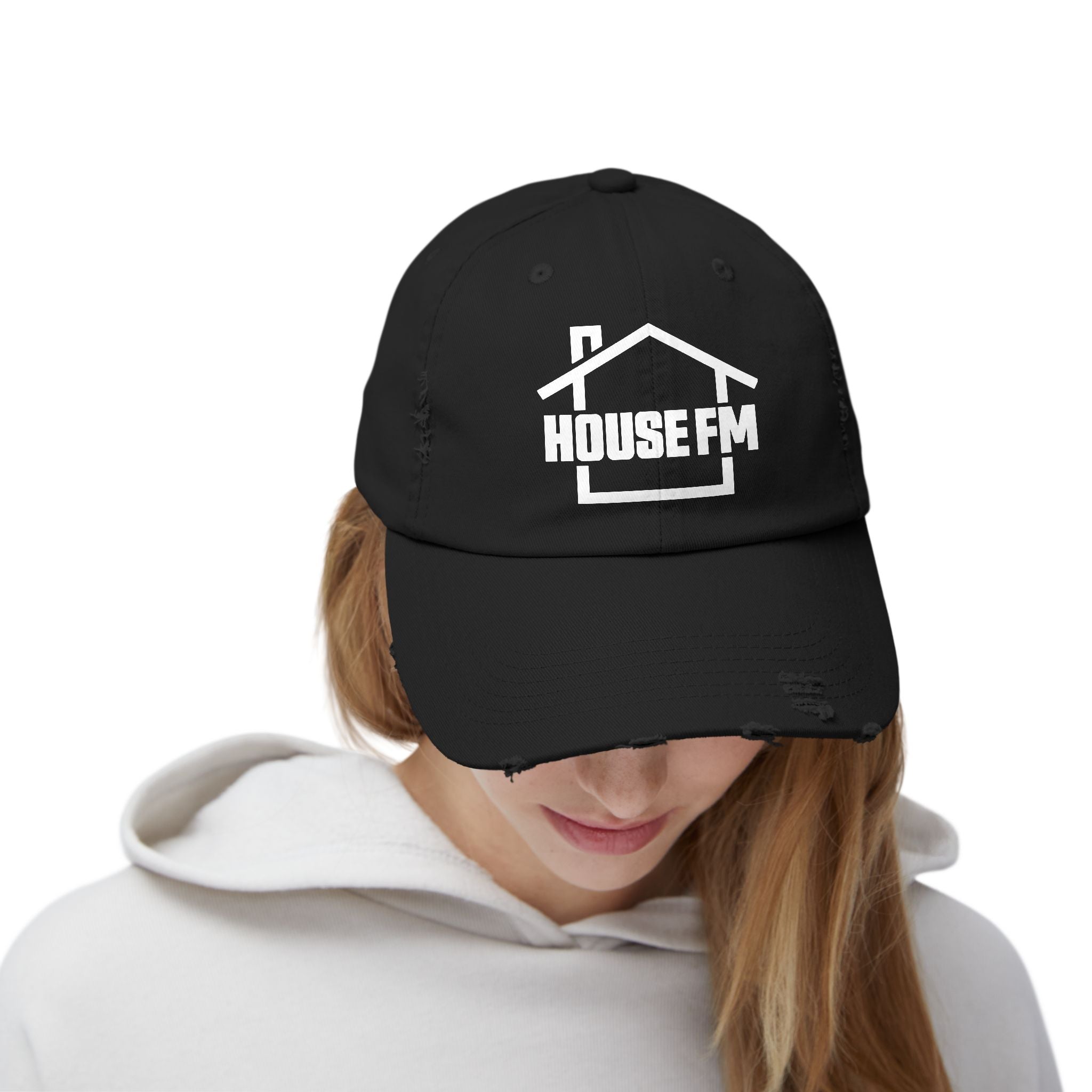 Unisex Distressed Cap - House FM Logo Fashion Hat