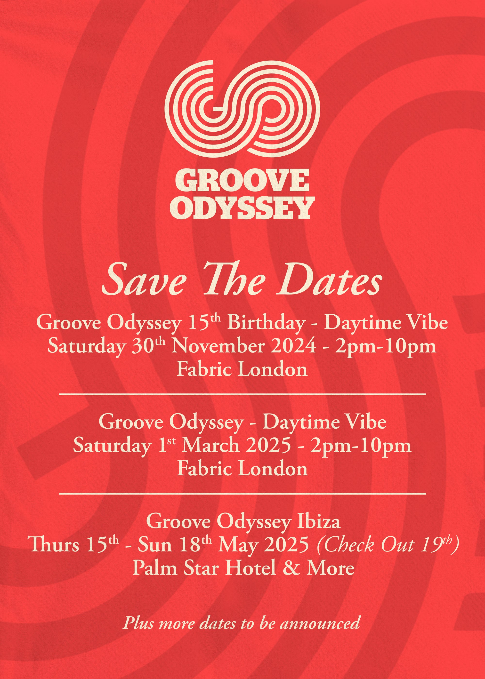 Groove Odyssey - Forthcoming Events!