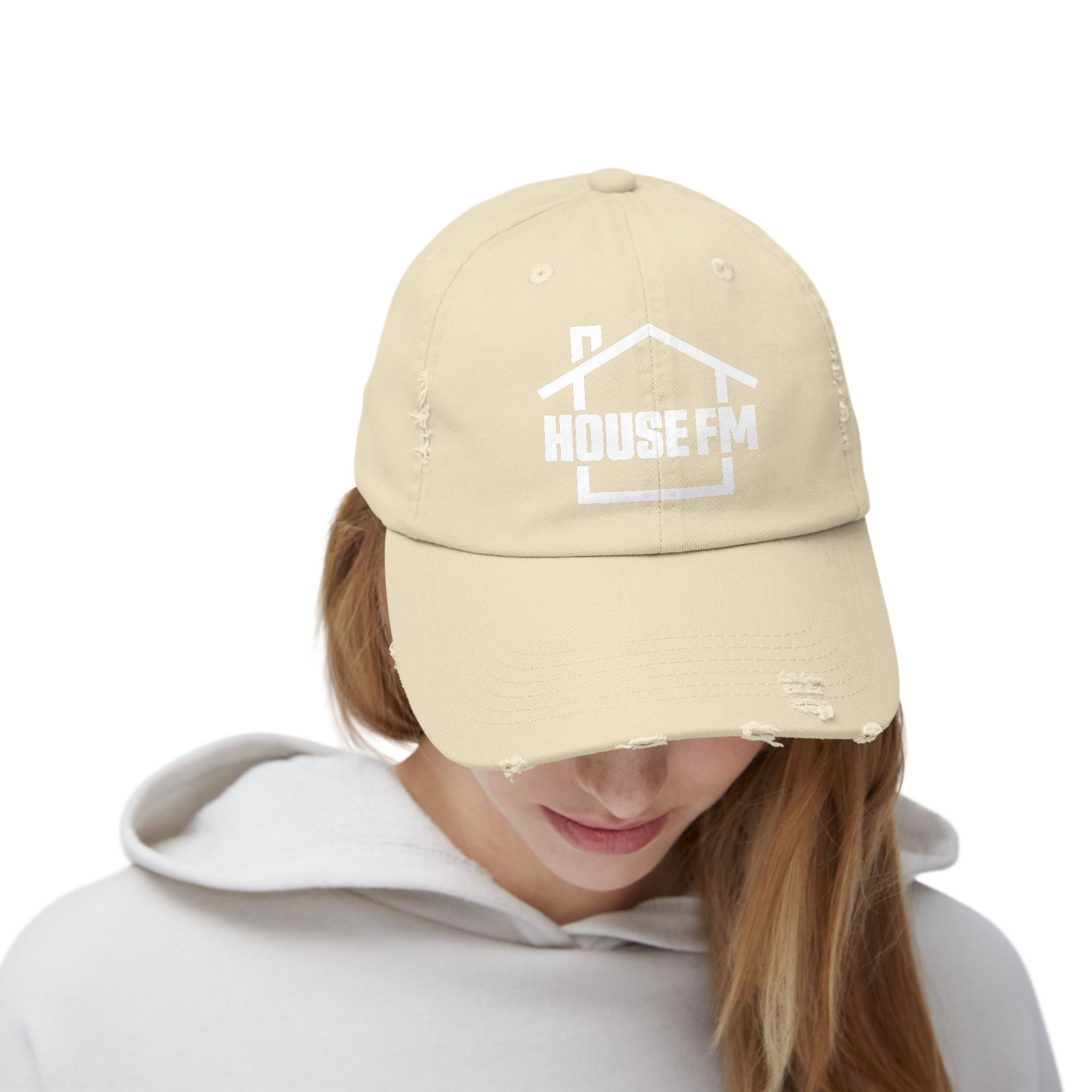 Unisex Distressed Cap - House FM Logo Fashion Hat