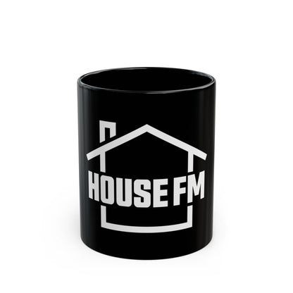 Custom Black Mug - House FM Logo | Perfect for Coffee Lovers & House Music Fans