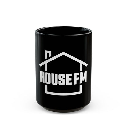 Custom Black Mug - House FM Logo | Perfect for Coffee Lovers & House Music Fans