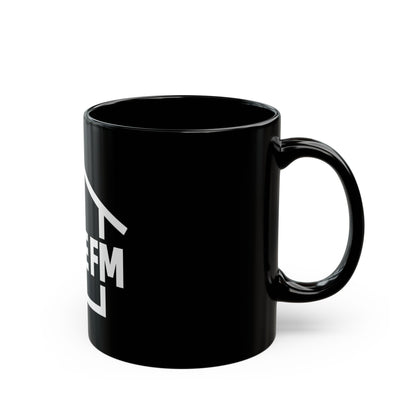 Custom Black Mug - House FM Logo | Perfect for Coffee Lovers & House Music Fans
